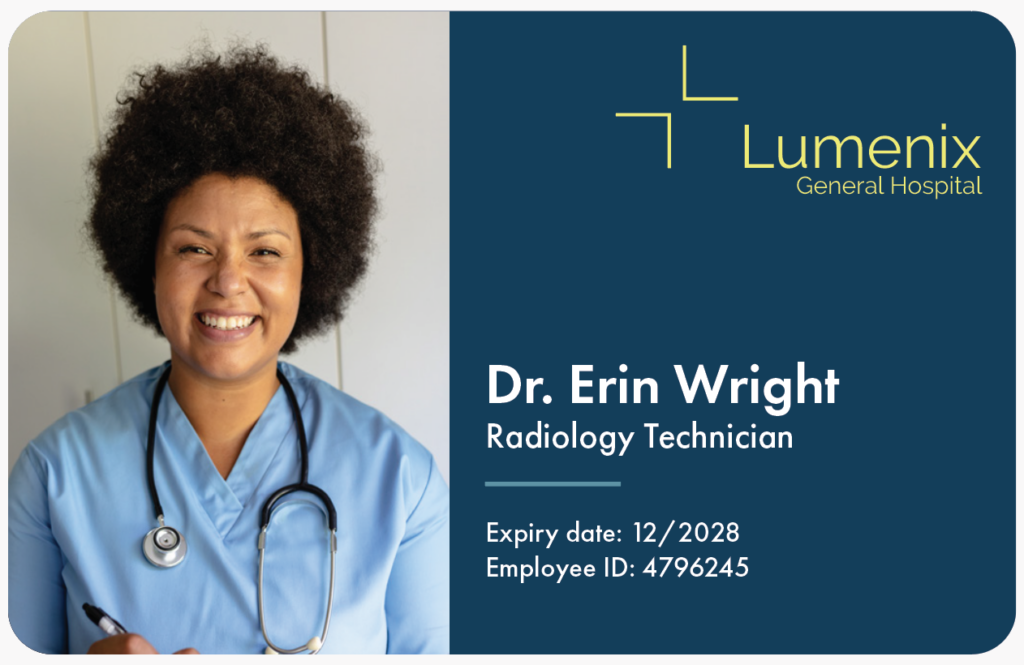 Hospital ID badge